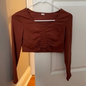 Shein brown long sleeve shirt